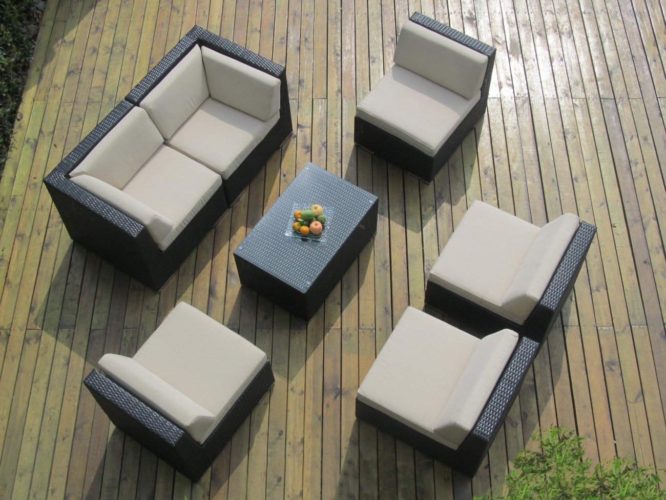 Genuine Ohana Outdoor Sectional Sofa And Chaise Lounge 9pc Patio