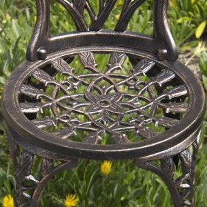Best Choice Products® Outdoor Patio Furniture Tulip Design Cast Aluminum Bistro Set in Antique Copper